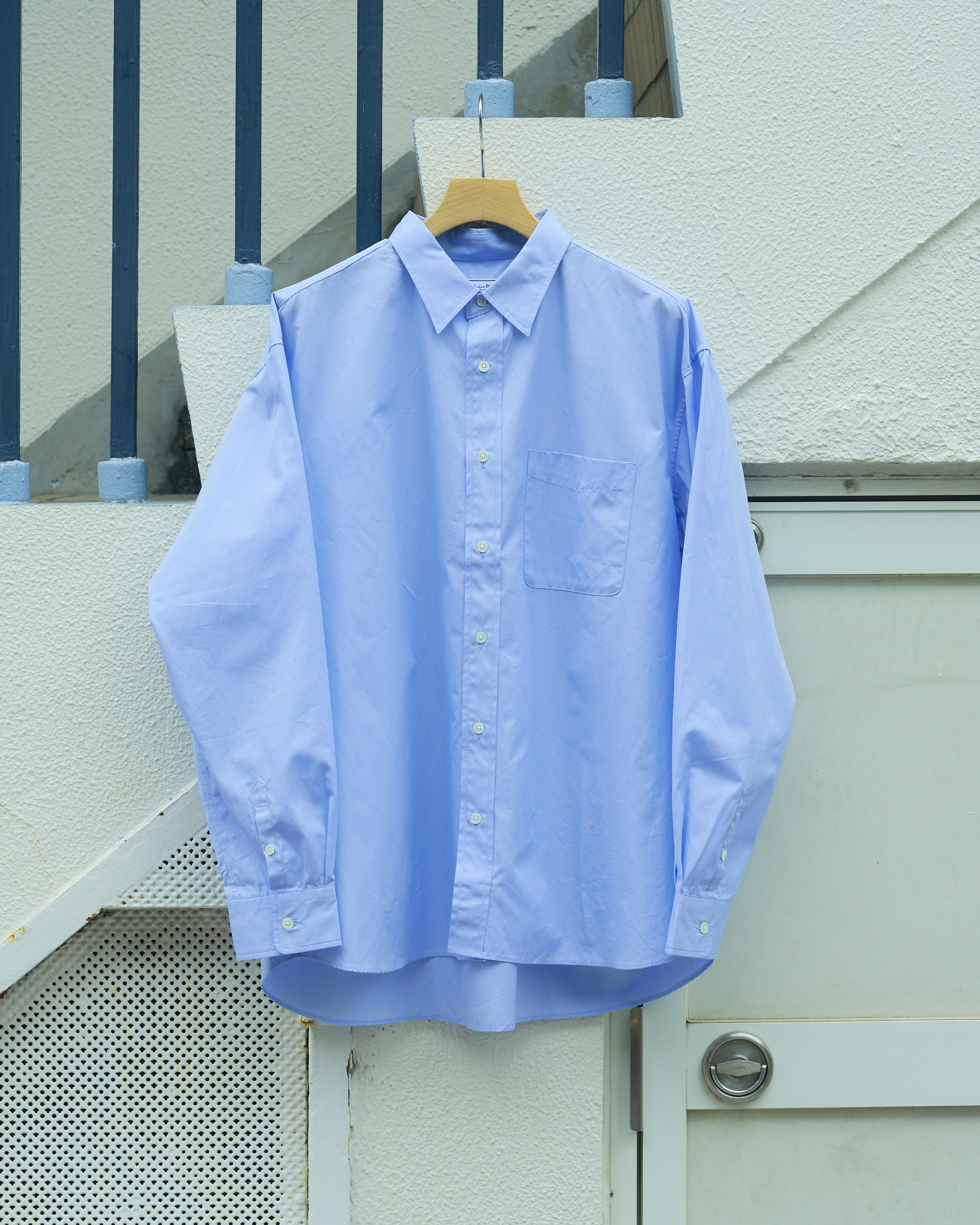 1LDK MY___ | 24AW定番レギュラーカラーシャツ サックスブルー 2 ブルー！ブルー！ブルー！