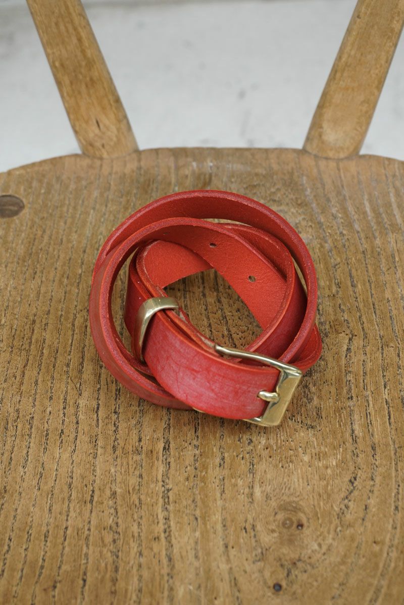 BRIDLE LEATHER BELT[RED] | 1LDK (ワンエルディーケー) 公式サイト