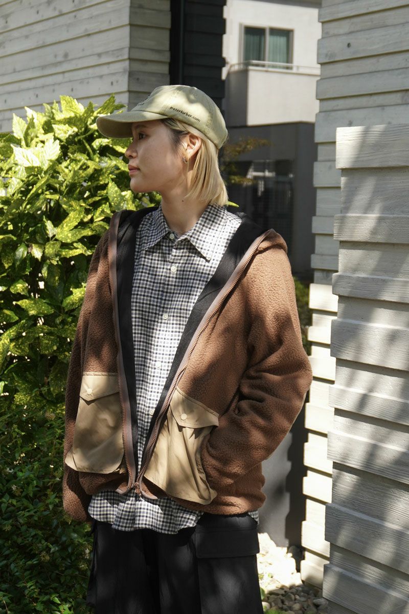 FLEECE HOODED JACKET[BROWN] | 1LDK (ワンエルディーケー) 公式サイト