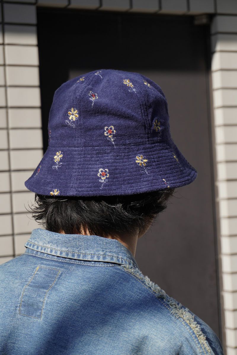 希少カラー ロイヤルネイビーブルー ヴィンテージ ロングプリム ハット HAT Peony Hat[NAVY] | 1LDK (ワンエルディーケー) 公式サイト