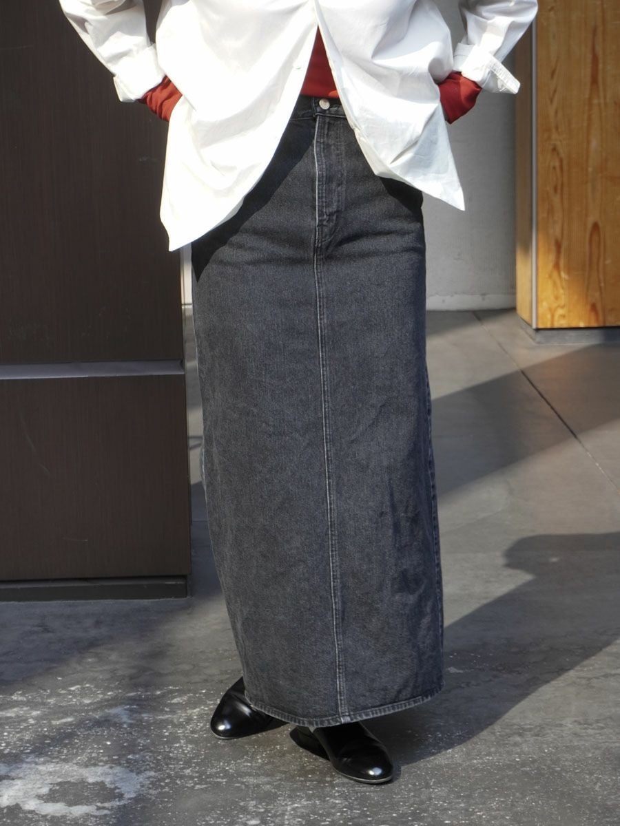 DENIM MAXI SKIRT[BLACK] | 1LDK (ワンエルディーケー) 公式サイト