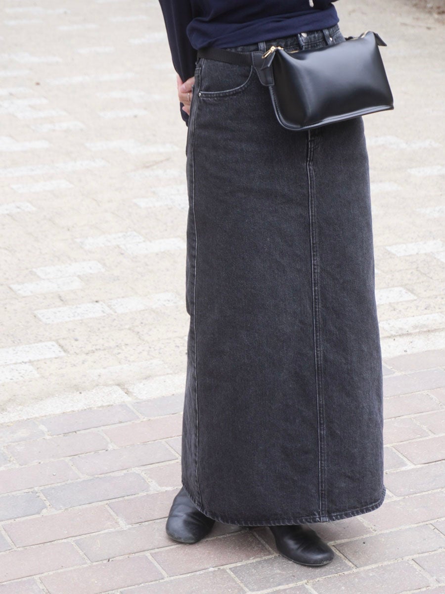 DENIM MAXI SKIRT[BLACK] | 1LDK (ワンエルディーケー) 公式サイト