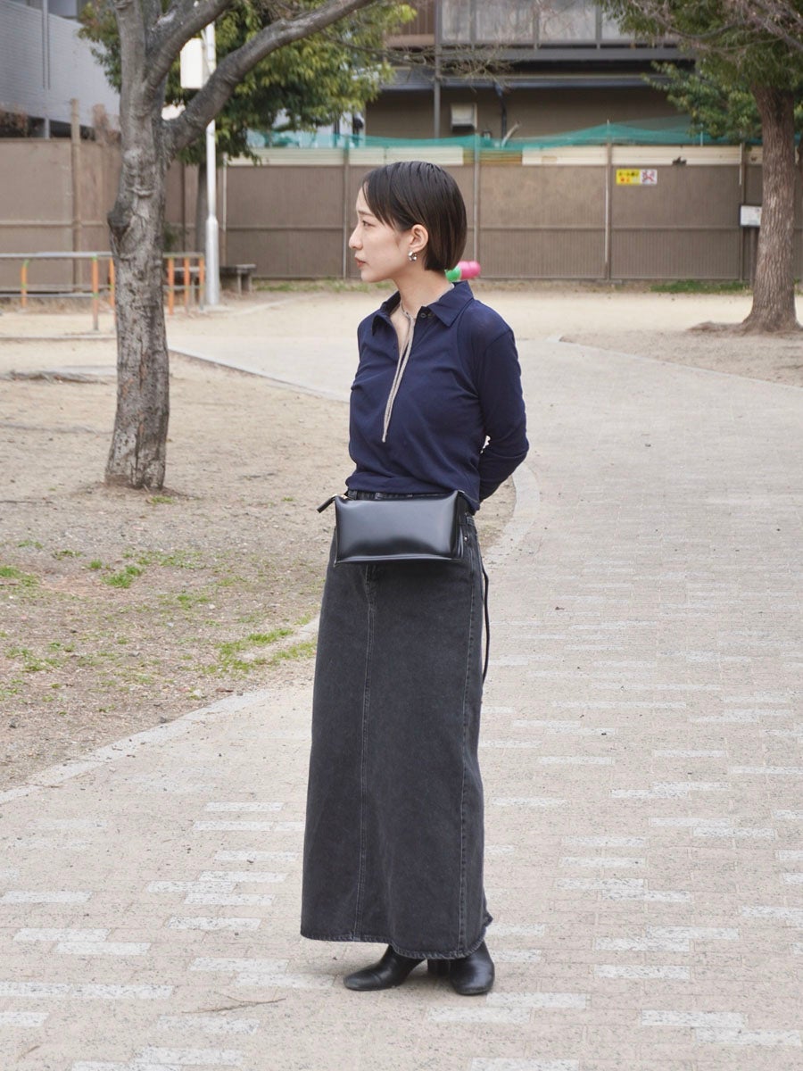 DENIM MAXI SKIRT[BLACK] | 1LDK (ワンエルディーケー) 公式サイト