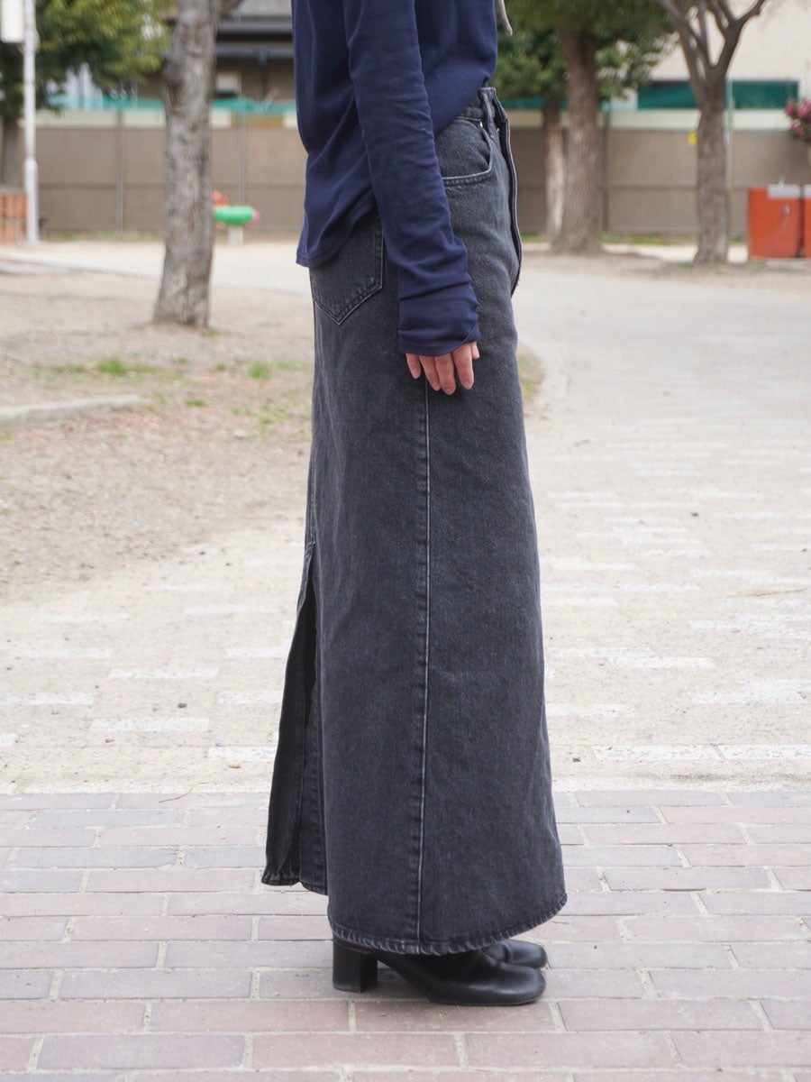 DENIM MAXI SKIRT[BLACK] | 1LDK (ワンエルディーケー) 公式サイト