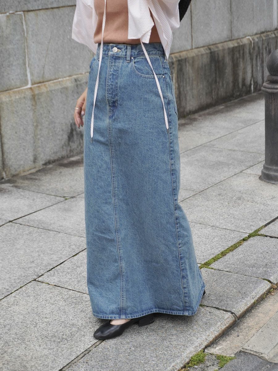 DENIM MAXI SKIRT[BLUE] | 1LDK (ワンエルディーケー) 公式サイト