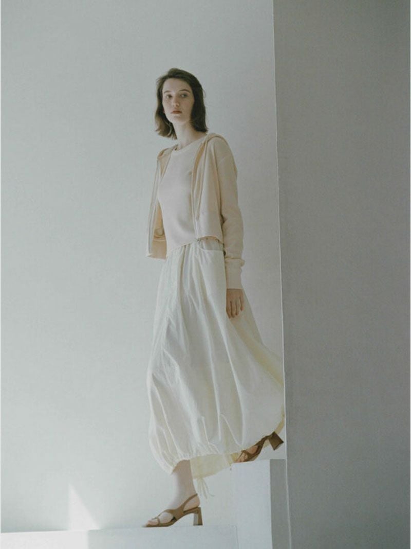 LIGHT NYLON VOLUMED SKIRT[IVORY] | 1LDK (ワンエルディーケー) 公式 