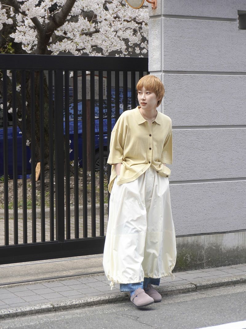 LIGHT NYLON VOLUMED SKIRT[IVORY] | 1LDK (ワンエルディーケー) 公式 