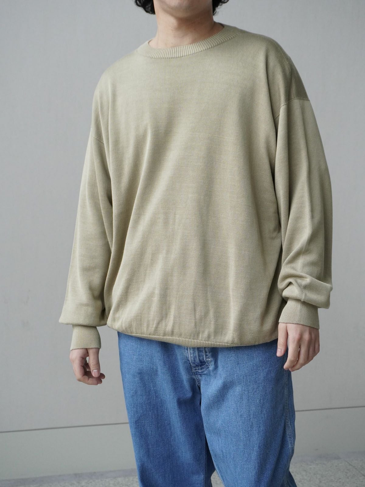 SILK PLANE STICH CREW NECK[GINGER ALE] | 1LDK (ワンエルディーケー