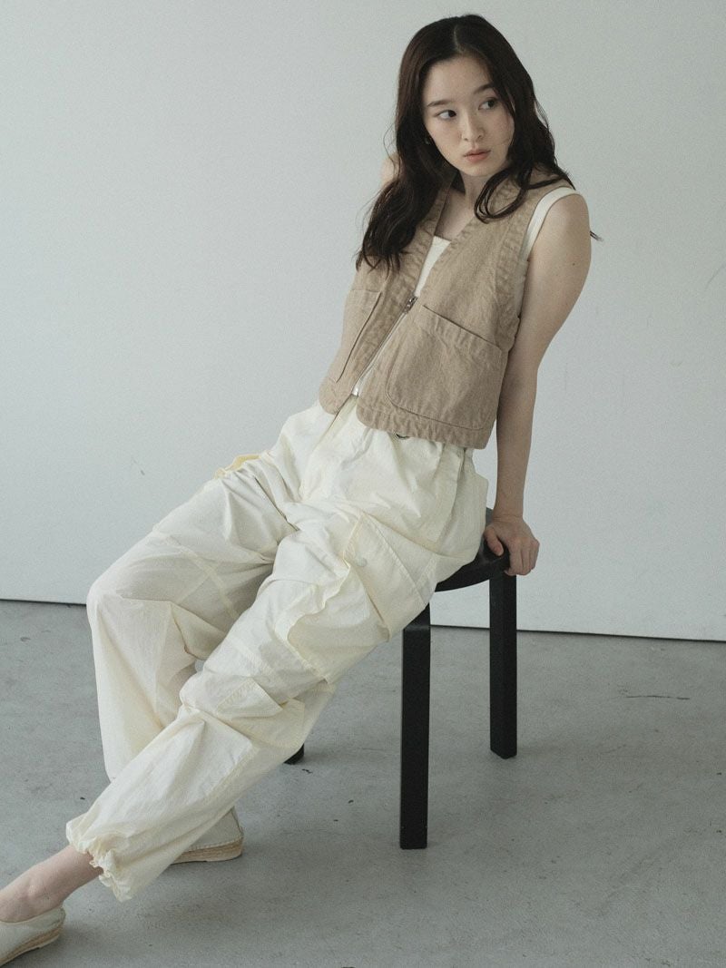 LIGHT NYLON MILITARY PANTS[IVORY] | 1LDK (ワンエルディーケー) 公式