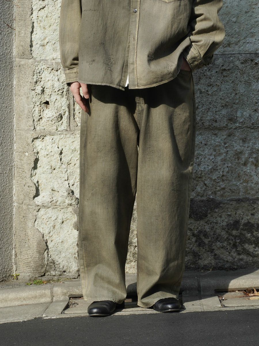 AGING WIDE 5P DENIM PANTS EX[KHAKI] | 1LDK (ワンエルディーケー