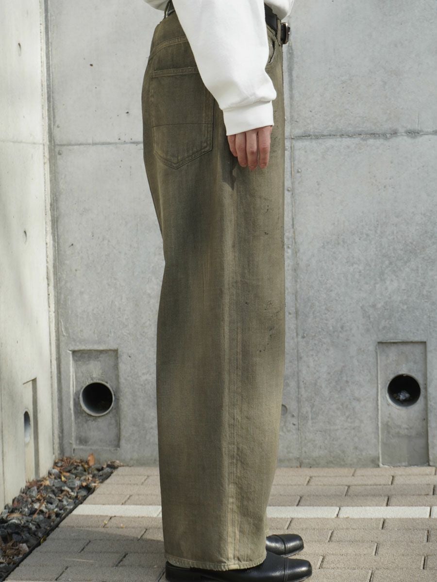 AGING WIDE 5P DENIM PANTS EX[KHAKI] | 1LDK (ワンエルディーケー