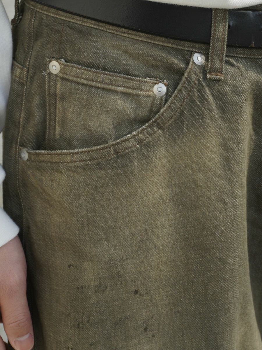 AGING WIDE 5P DENIM PANTS EX[KHAKI] | 1LDK (ワンエルディーケー