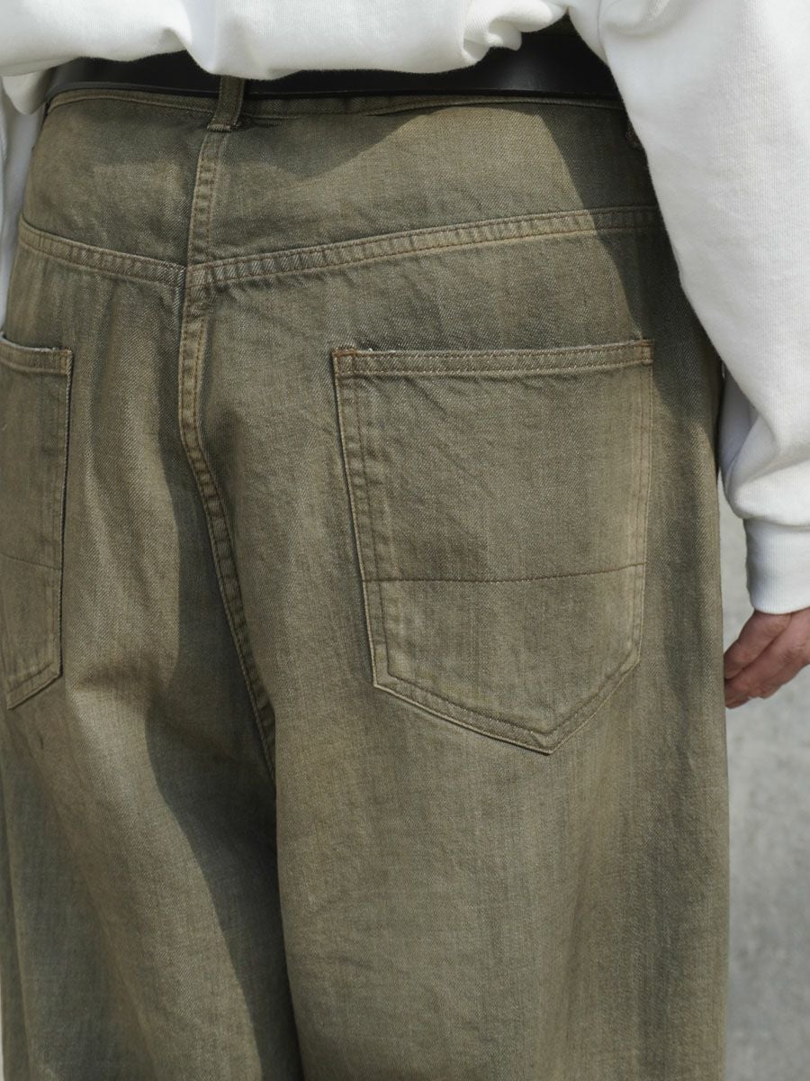 AGING WIDE 5P DENIM PANTS EX[KHAKI] | 1LDK (ワンエルディーケー