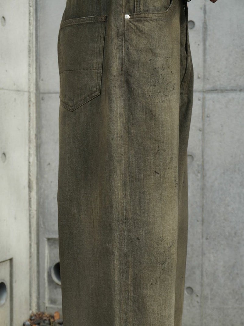AGING WIDE 5P DENIM PANTS EX[KHAKI] | 1LDK (ワンエルディーケー 