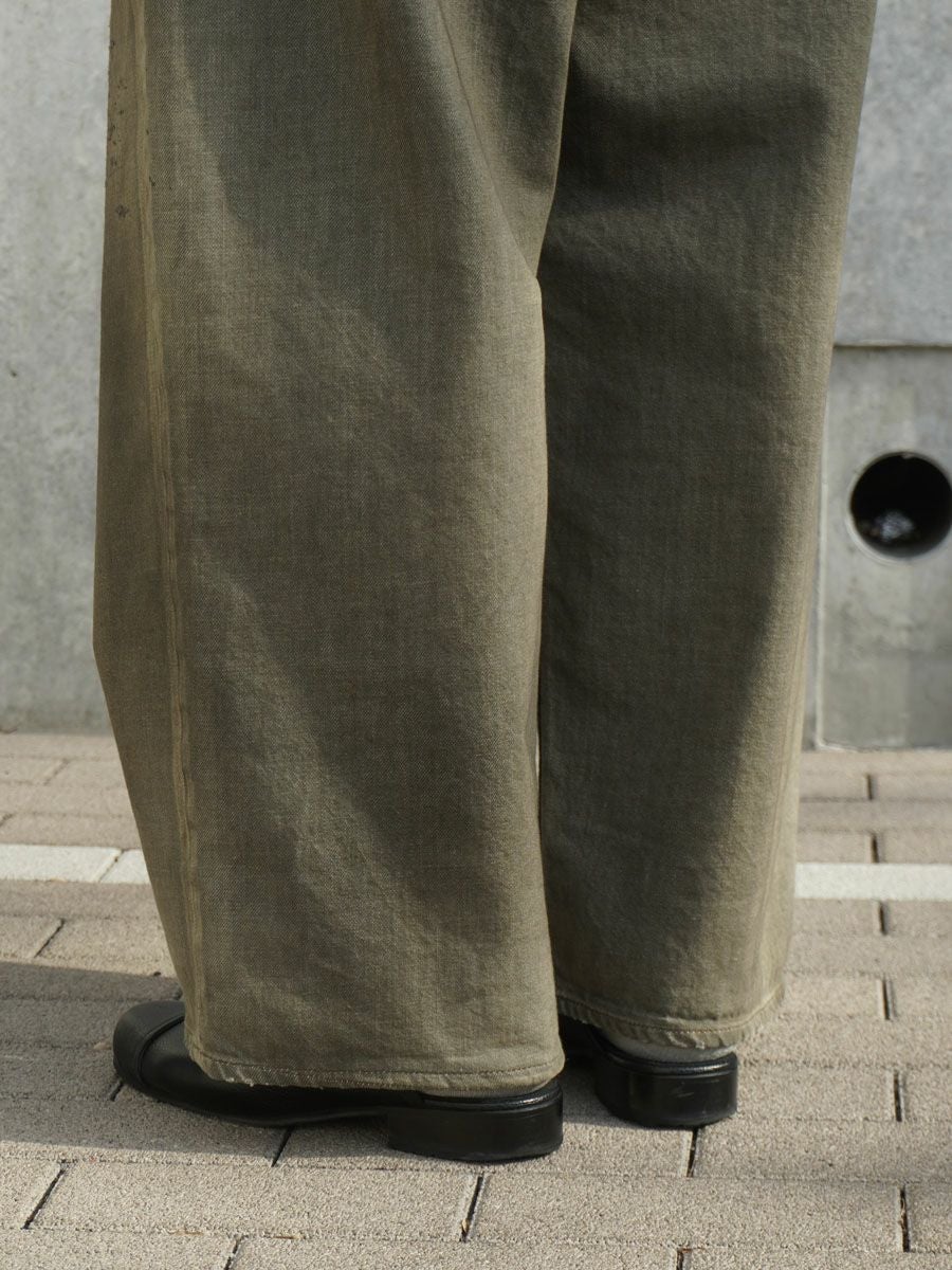 AGING WIDE 5P DENIM PANTS EX[KHAKI] | 1LDK (ワンエルディーケー