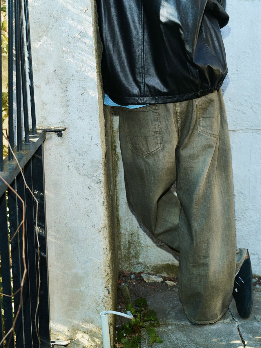 AGING WIDE 5P DENIM PANTS EX[KHAKI] | 1LDK (ワンエルディーケー