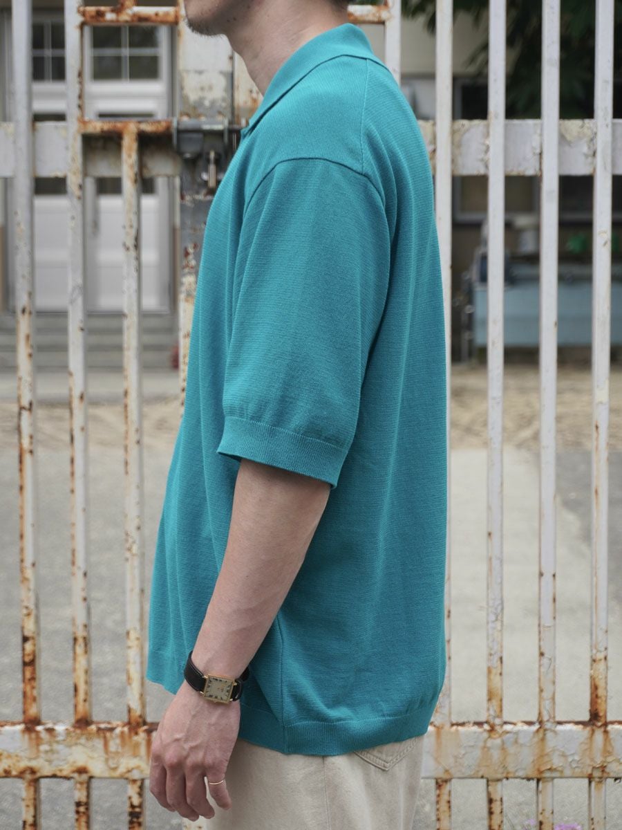 TWISTED COTTON KNIT P/S[PEACOCK GREEN] | 1LDK (ワンエルディーケー