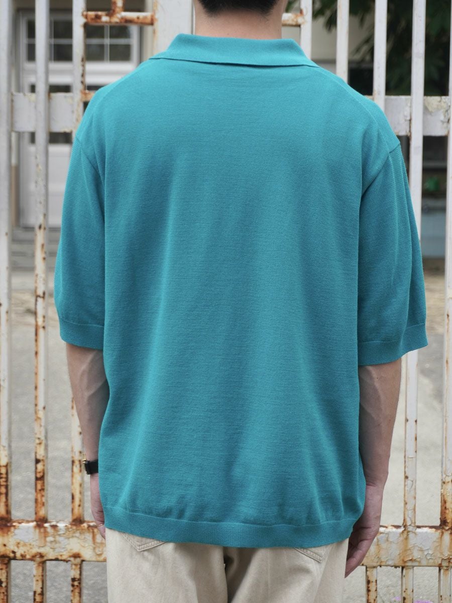 トップス ULTERIOR TWISTED COTTON KNIT P/S TWISTED COTTON KNIT P/S[PEACOCK GREEN] | 1LDK (ワンエルディーケー
