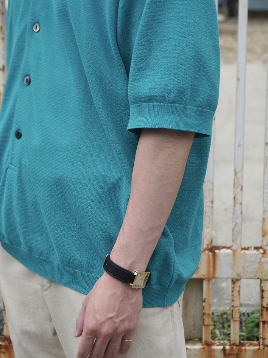 TWISTED COTTON KNIT P/S[PEACOCK GREEN] | 1LDK (ワンエルディーケー