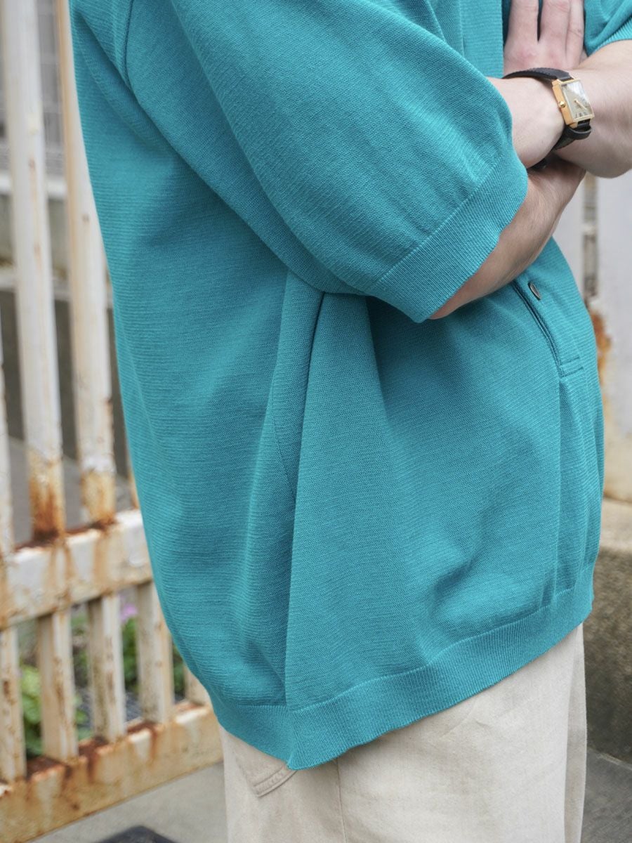 TWISTED COTTON KNIT P/S[PEACOCK GREEN] | 1LDK (ワンエルディーケー