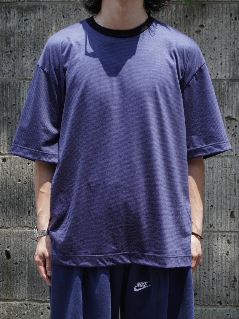 36G Wool Stripe S/S Tee[NAVY(Royal Blue)] | 1LDK (ワンエルディー