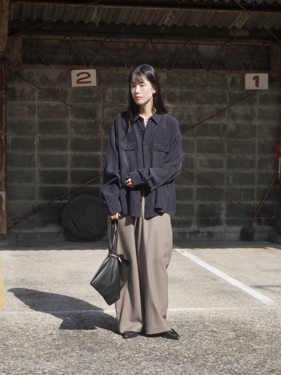 SUMMER WOOL WIDE TROUSERS[GREIGE] | 1LDK (ワンエルディーケー) 公式