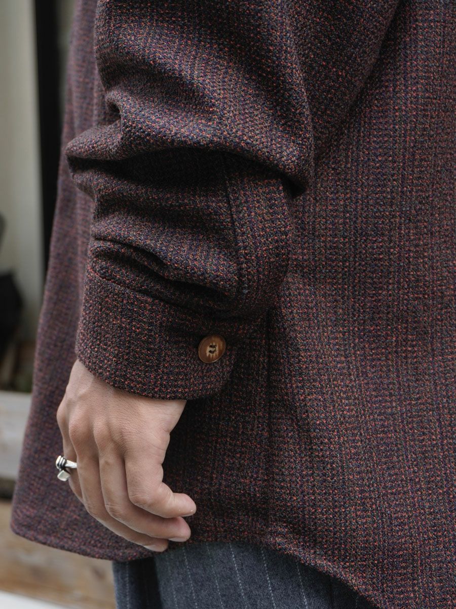 DEAD STOCK LIMITED RARE VINTAGE GERMAN FABRIC SHIRTS[BURGANDY
