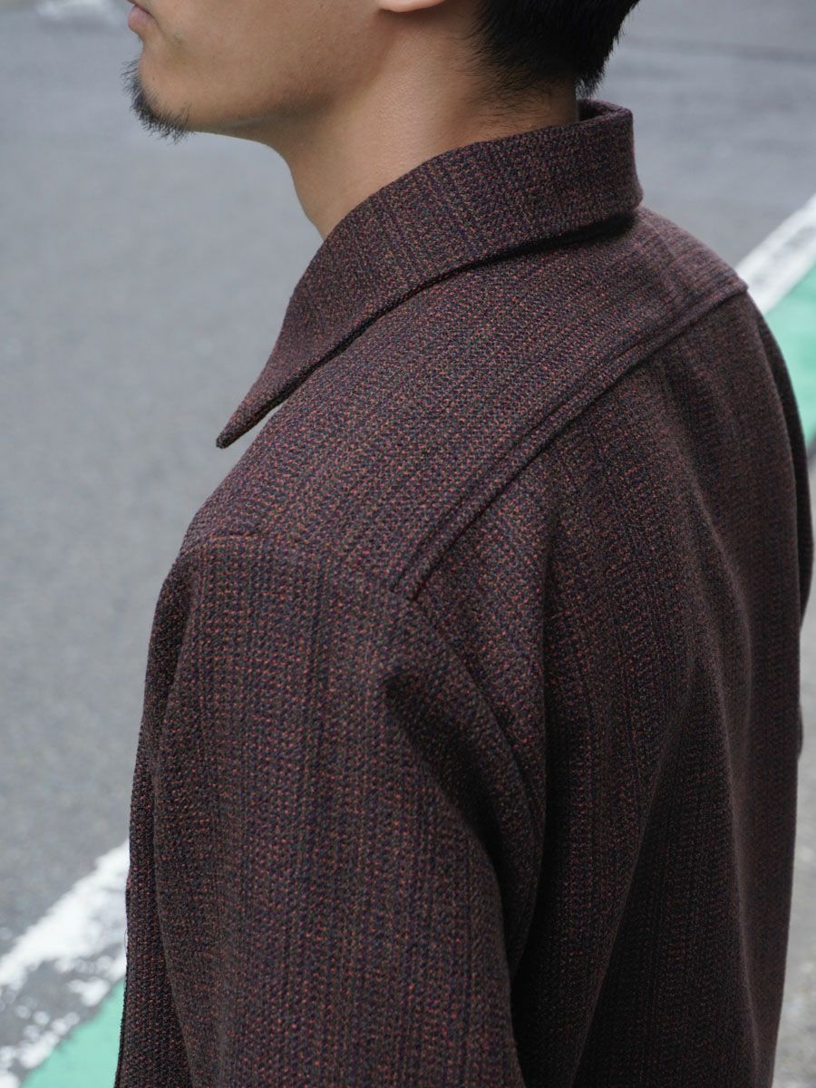 DEAD STOCK LIMITED RARE VINTAGE GERMAN FABRIC SHIRTS[BURGANDY