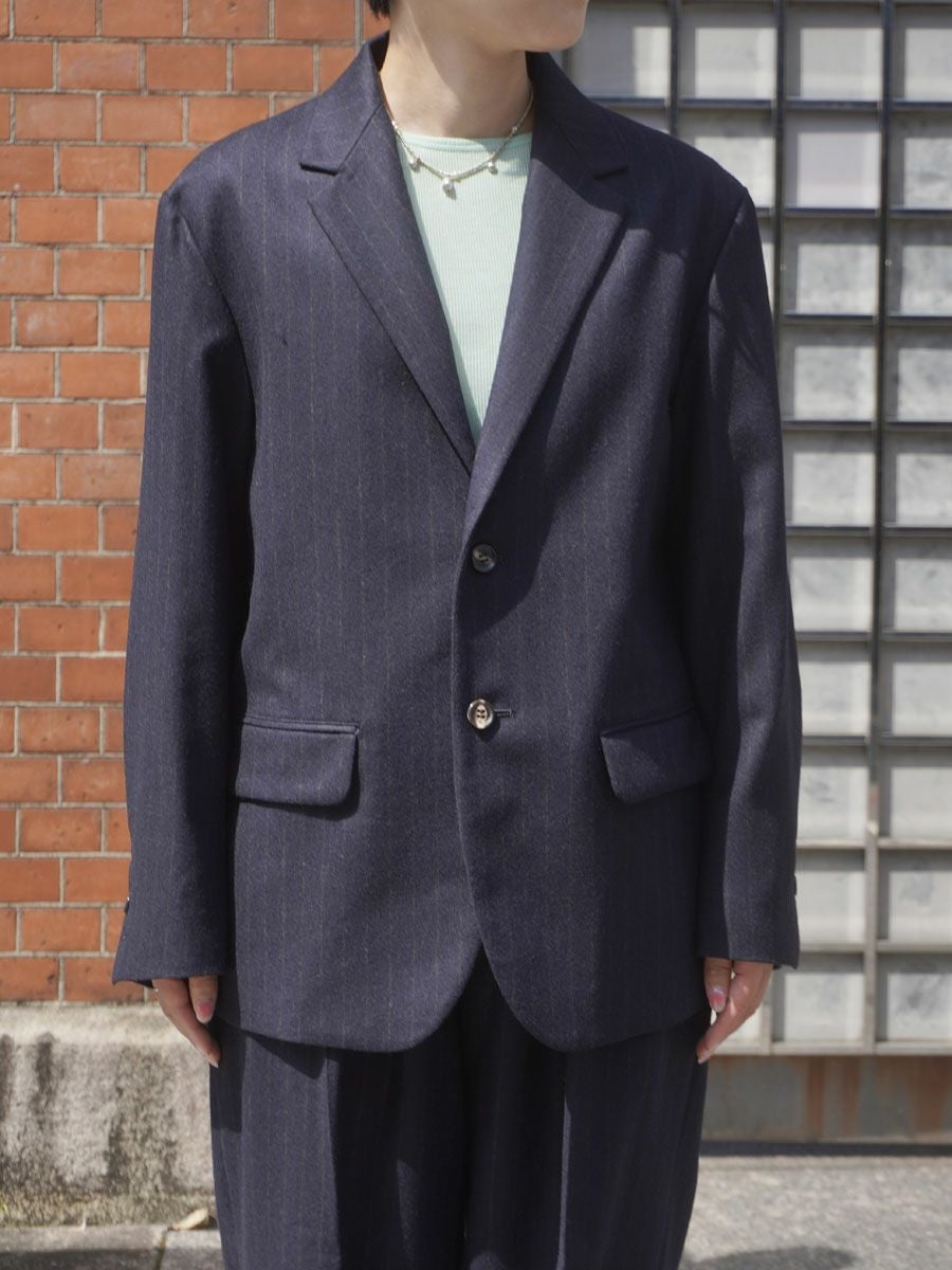 WOOL STRIPE TAILORED JACKET[NAVY STRIPE] | 1LDK (ワンエルディー