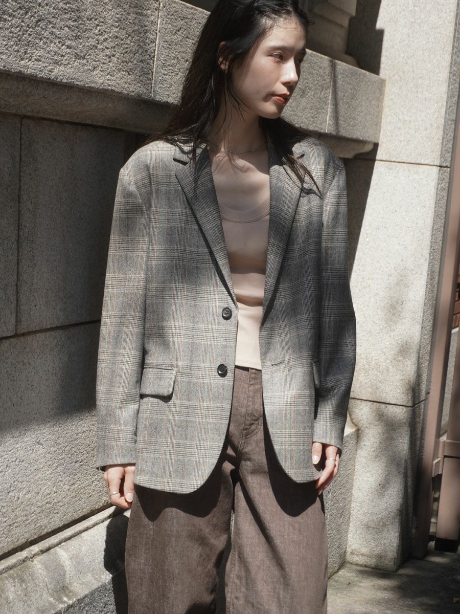 WOOL CHECK TAILORED JACKET[GRAY CHECK] | 1LDK (ワンエルディーケー