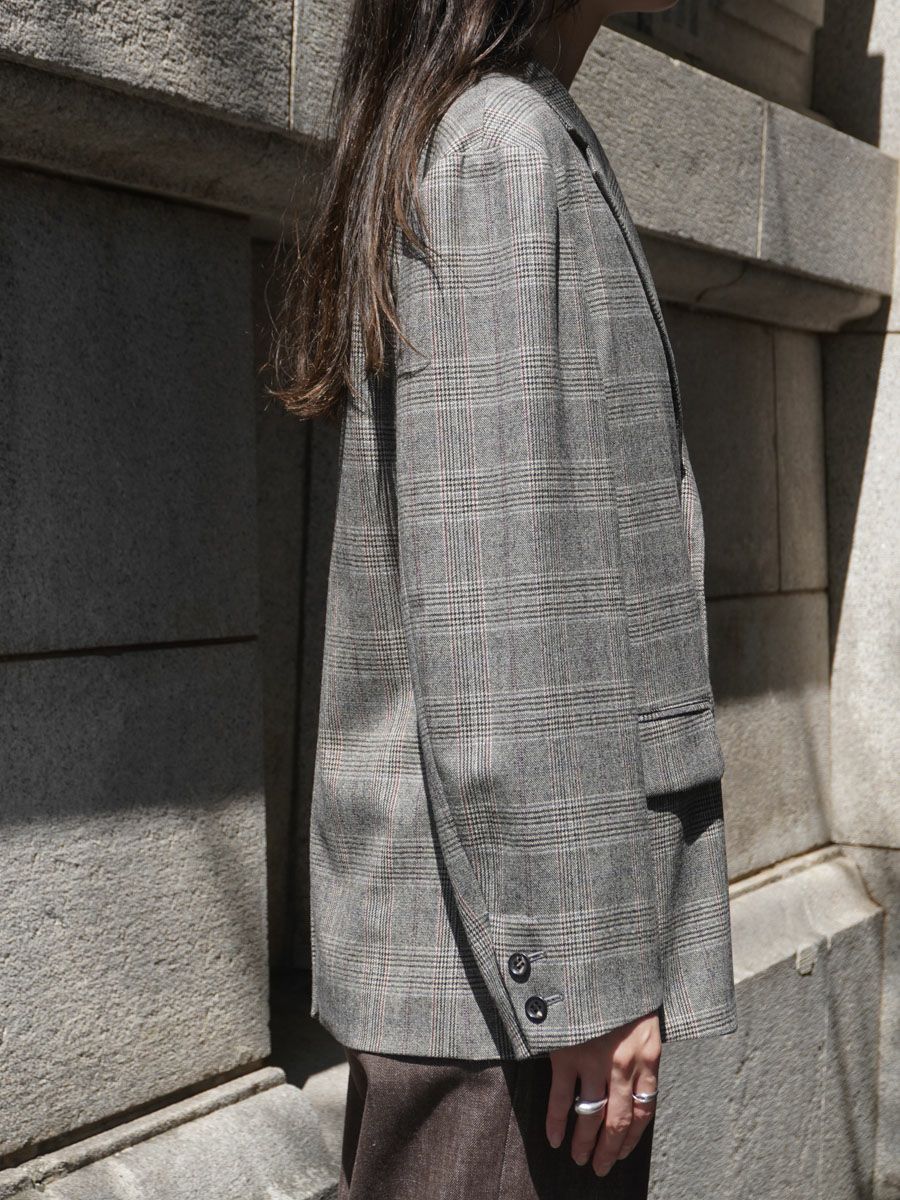 WOOL CHECK TAILORED JACKET[GRAY CHECK] | 1LDK (ワンエルディーケー