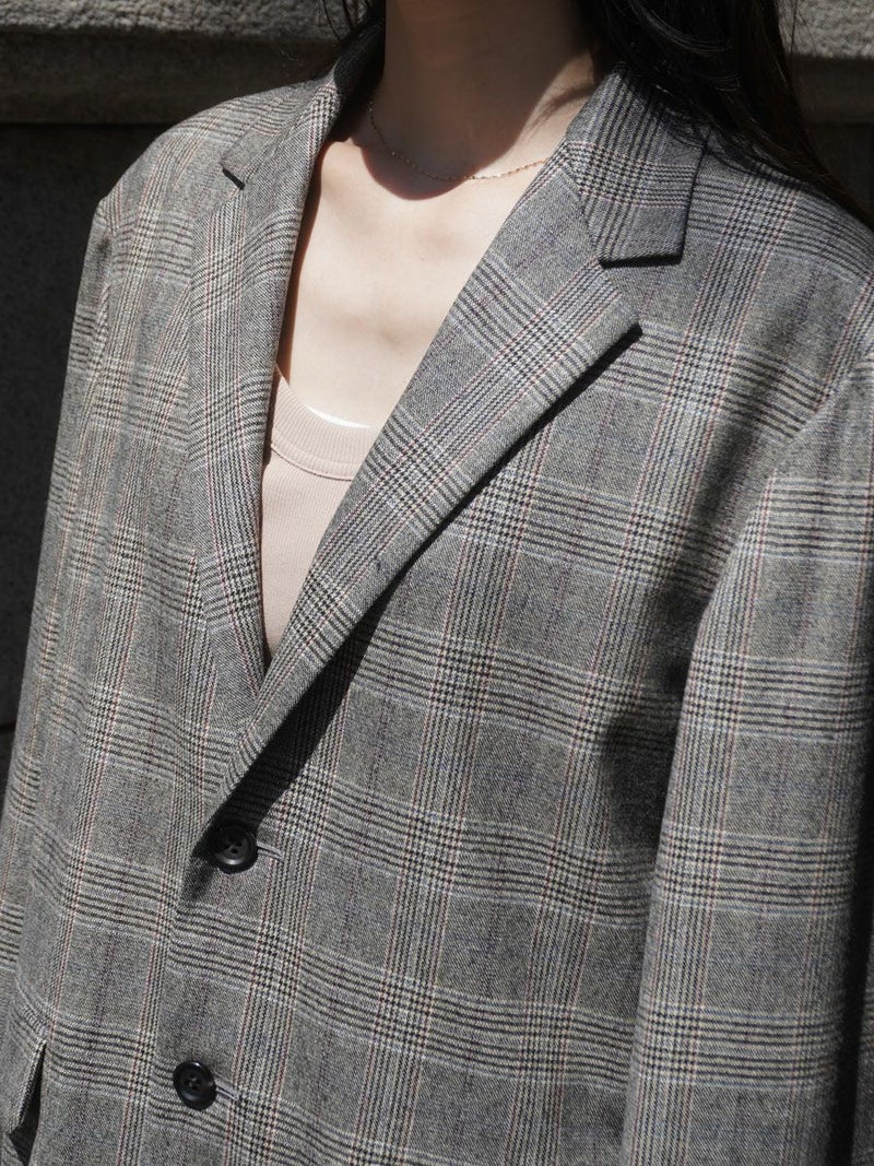 WOOL CHECK TAILORED JACKET[GRAY CHECK] | 1LDK (ワンエルディーケー 
