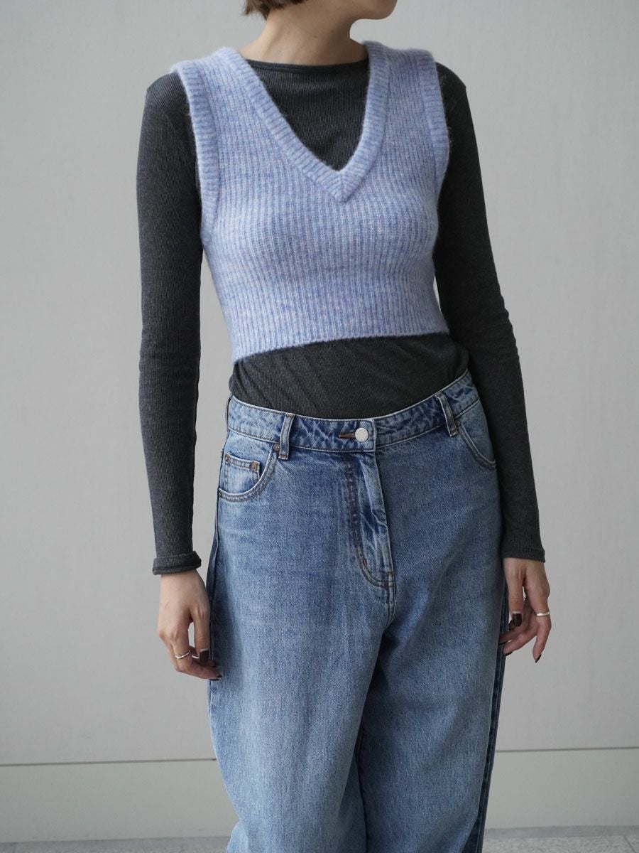【値下げ】MY___ 1LDK Vネック ニットベスト Vneck Knit Vest[GRAY] | 1LDK (ワンエルディーケー) 公式サイト