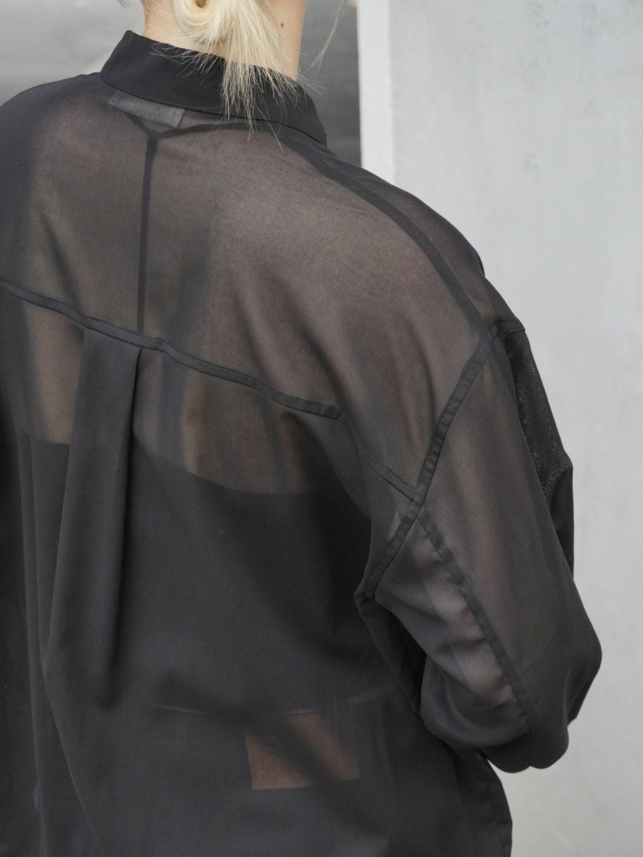 SHEER COTTON CLASSIC SHIRTS[BLACK] | 1LDK (ワンエルディーケー
