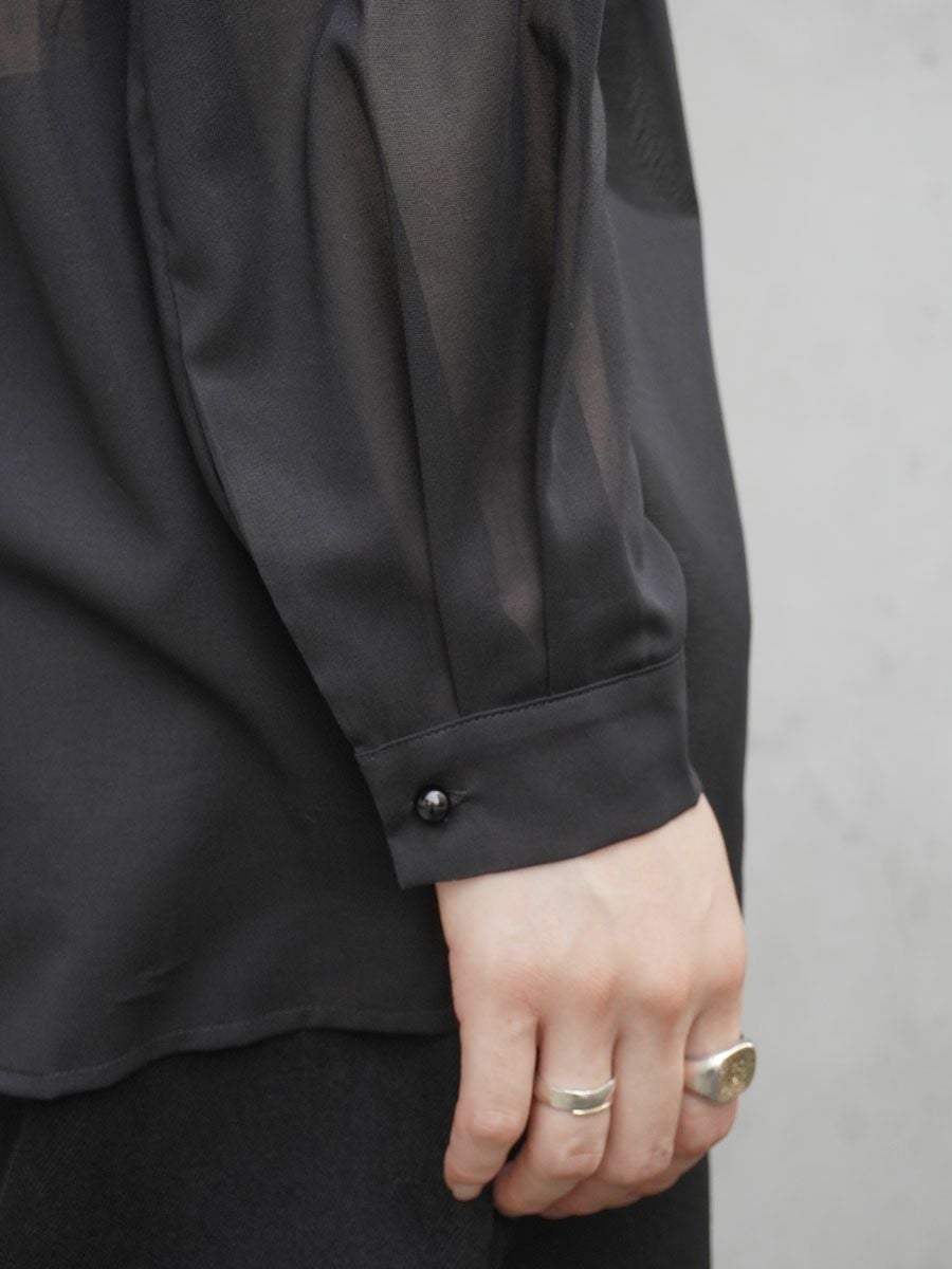 SHEER COTTON CLASSIC SHIRTS[BLACK] | 1LDK (ワンエルディーケー