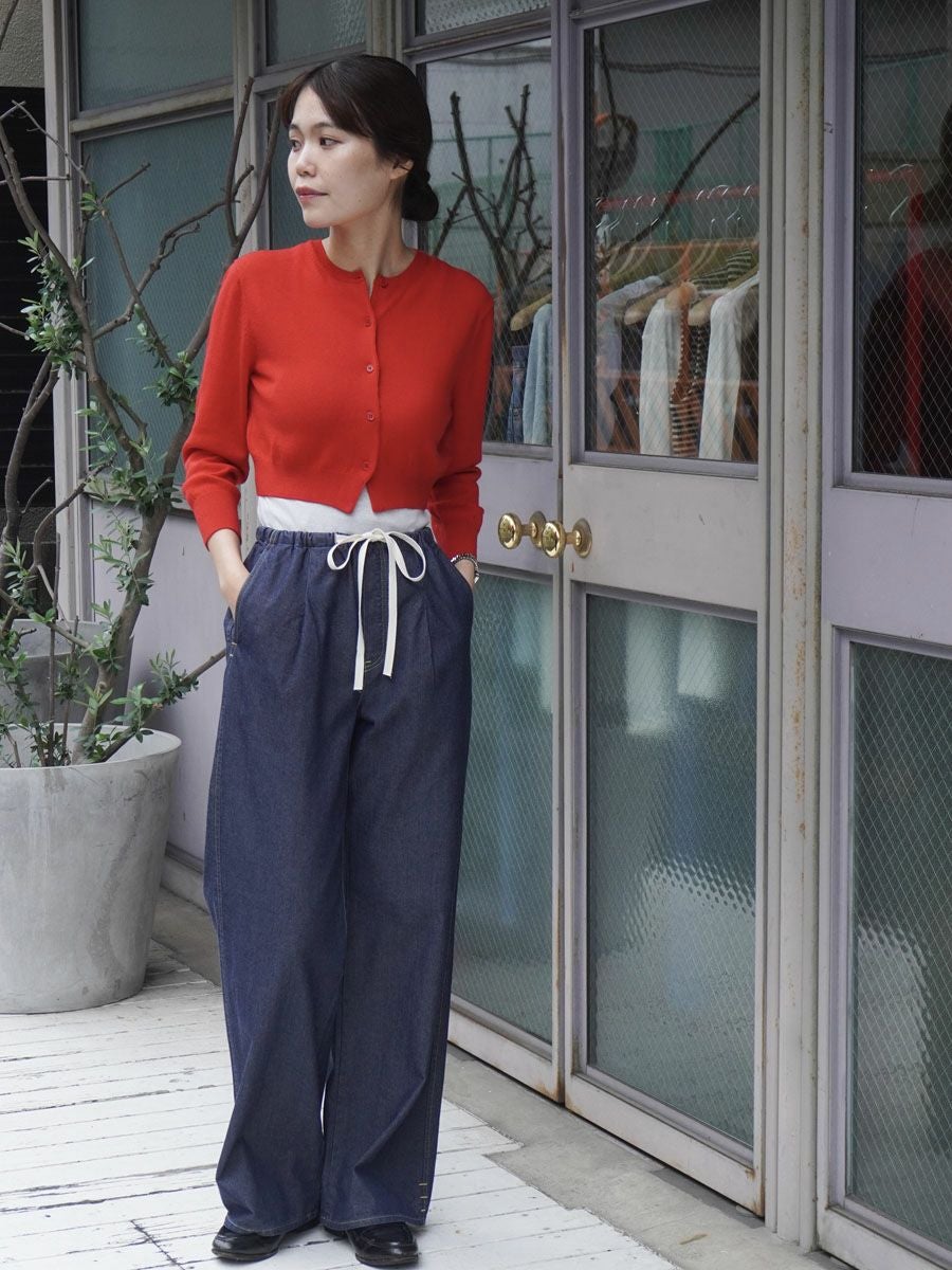 AMOMENTO (アモーメント) crop button cardigan set クロップ ボタン カーディガン セット レッド FREE ROUND NECK CROP CARDIGAN[RED] | 1LDK (ワンエルディーケー) 公式サイト