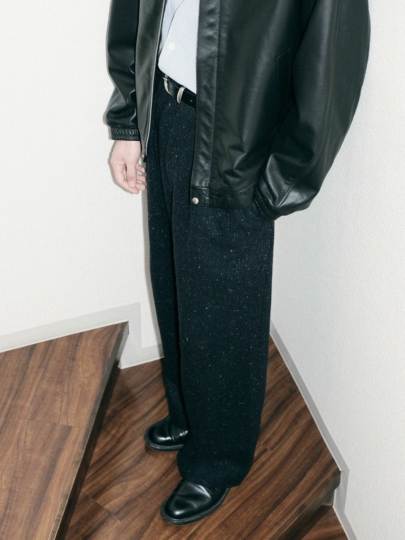 TUCKED BAGGY PANTS[MIX NAVY] | 1LDK (ワンエルディーケー) 公式サイト