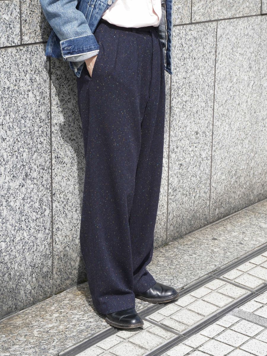 パンツ m's braque for 1LDK TUCKED BAGGY PANTS TUCKED BAGGY PANTS[MIX NAVY] | 1LDK (ワンエルディーケー) 公式サイト