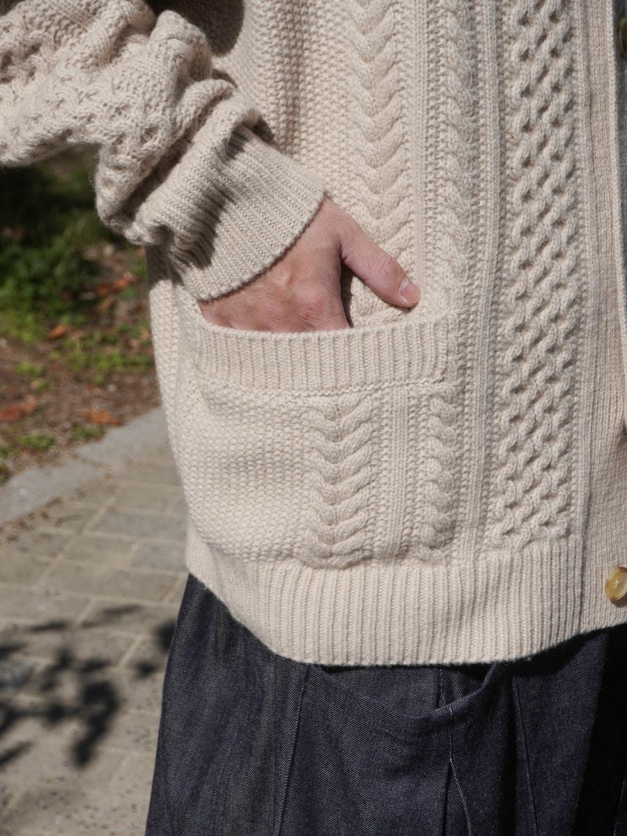 ALAN KNIT CARDIGAN[OYSTER] | 1LDK (ワンエルディーケー) 公式サイト