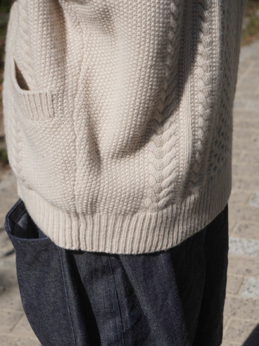 ALAN KNIT CARDIGAN[OYSTER] | 1LDK (ワンエルディーケー) 公式サイト