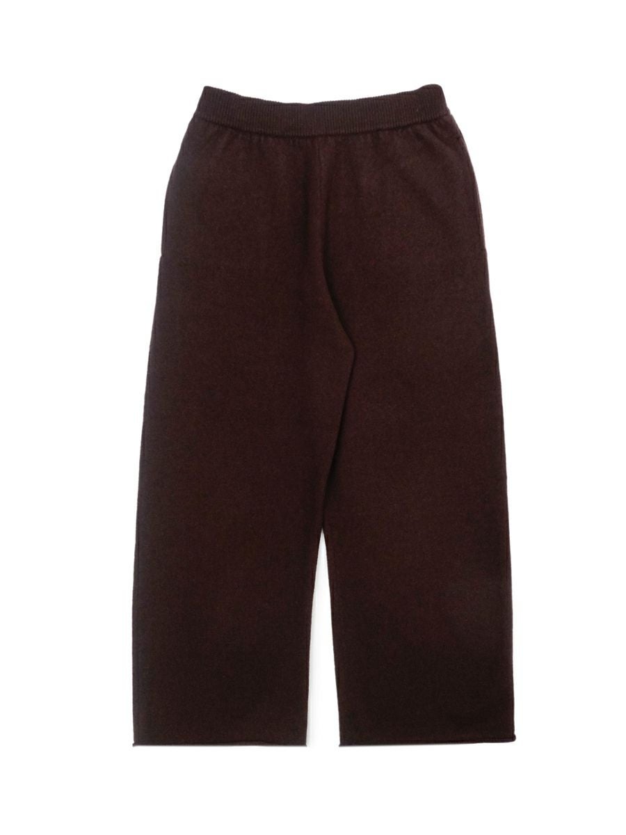 FELTED MERINO WOOL KNIT PANTS[BROWN] | 1LDK (ワンエルディーケー