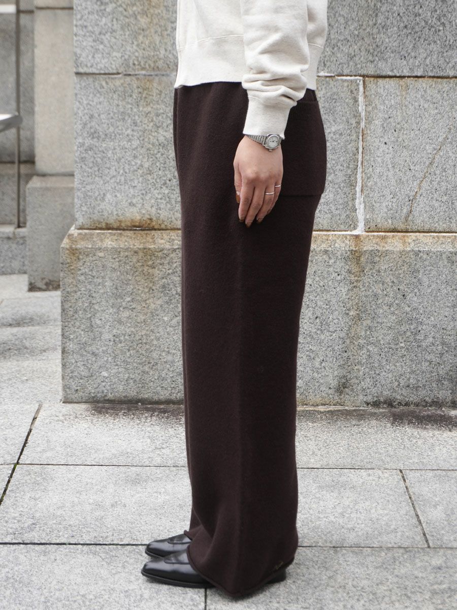 FELTED MERINO WOOL KNIT PANTS[BROWN] | 1LDK (ワンエルディーケー