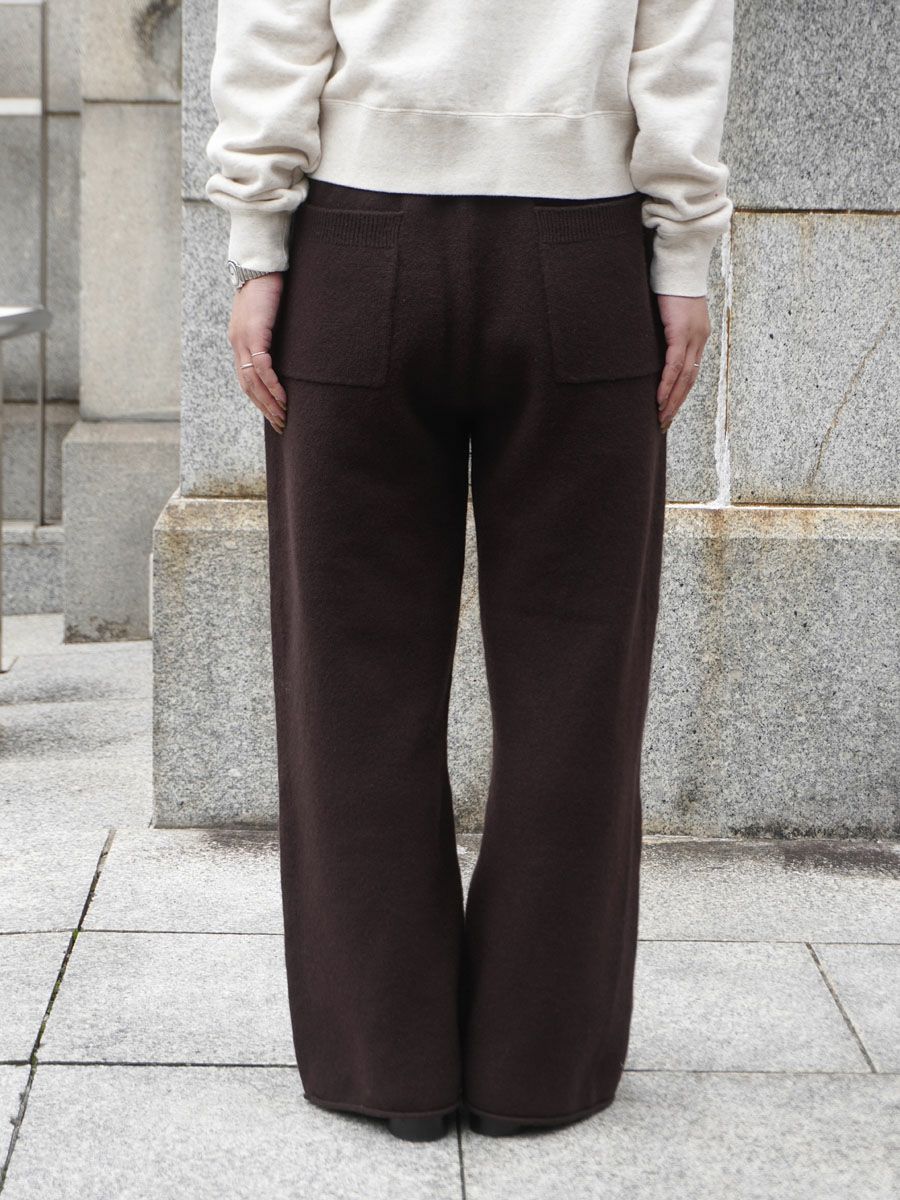 FELTED MERINO WOOL KNIT PANTS[BROWN] | 1LDK (ワンエルディーケー