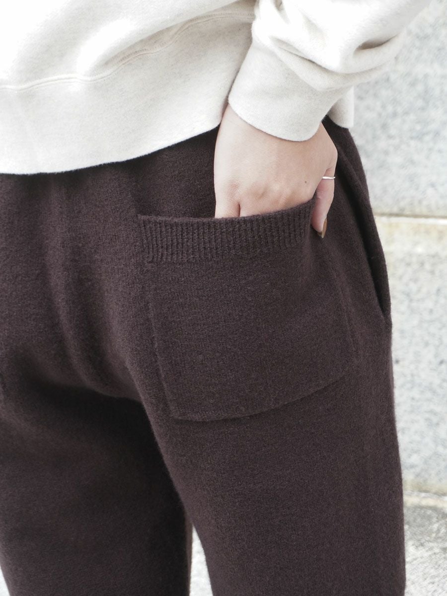 FELTED MERINO WOOL KNIT PANTS[BROWN] | 1LDK (ワンエルディーケー