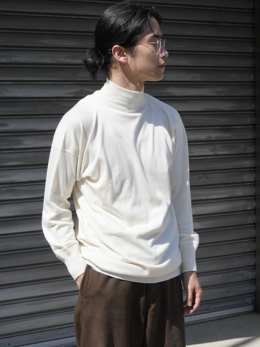 Mil Mock Neck Long Sleeve -INTERLOCK-[IVORY] | 1LDK (ワンエル