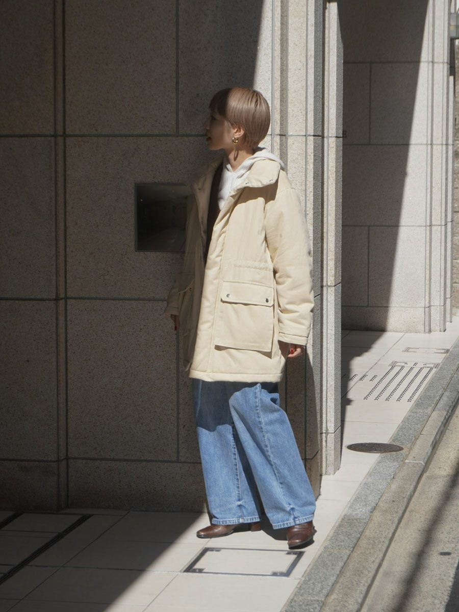 STAND COLLAR PADDED COAT[L.BEIGE] | 1LDK (ワンエルディーケー) 公式