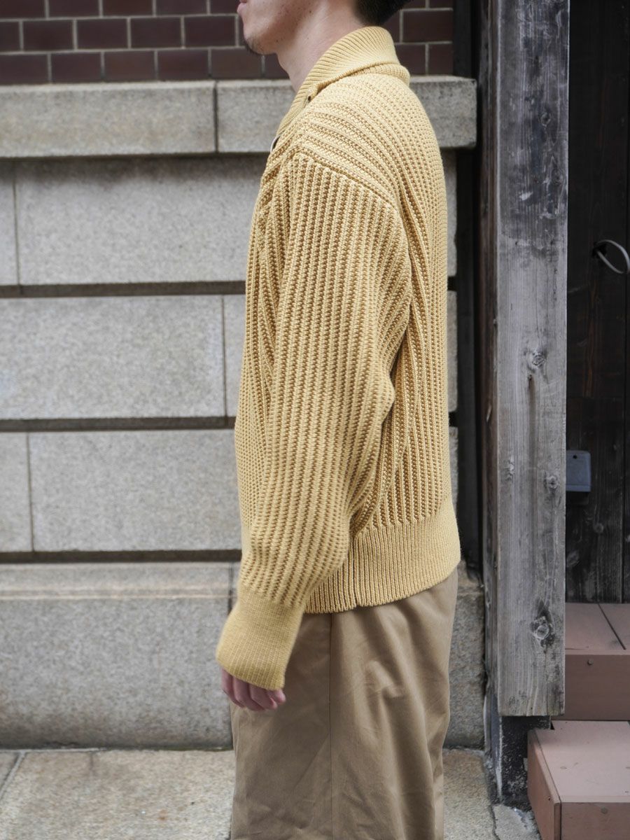 TWIST WOOL HALF ZIP NECK P/O[STRAW] | 1LDK (ワンエルディーケー
