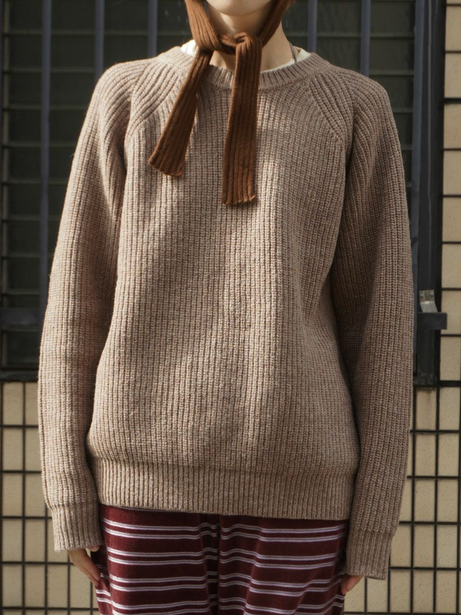 WARREN SCOTT CREWNECK KNIT[L.BROWN] | 1LDK (ワンエルディーケー