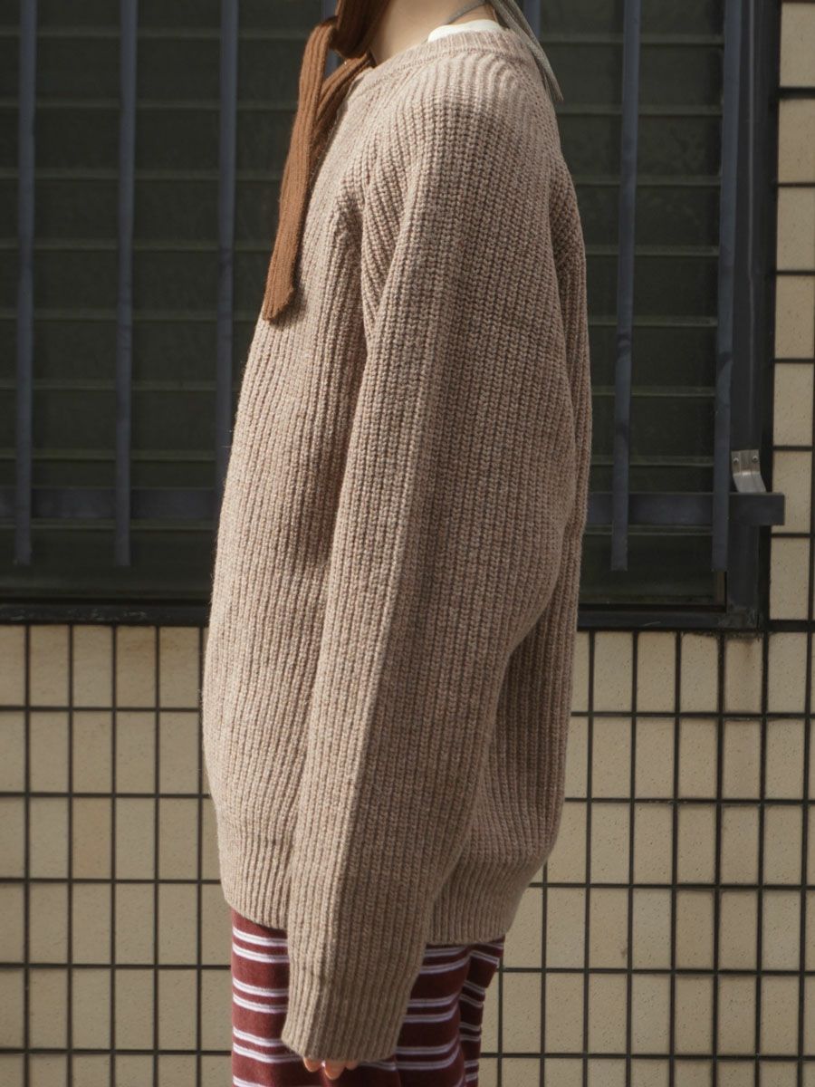 WARREN SCOTT CREWNECK KNIT[L.BROWN] | 1LDK (ワンエルディーケー