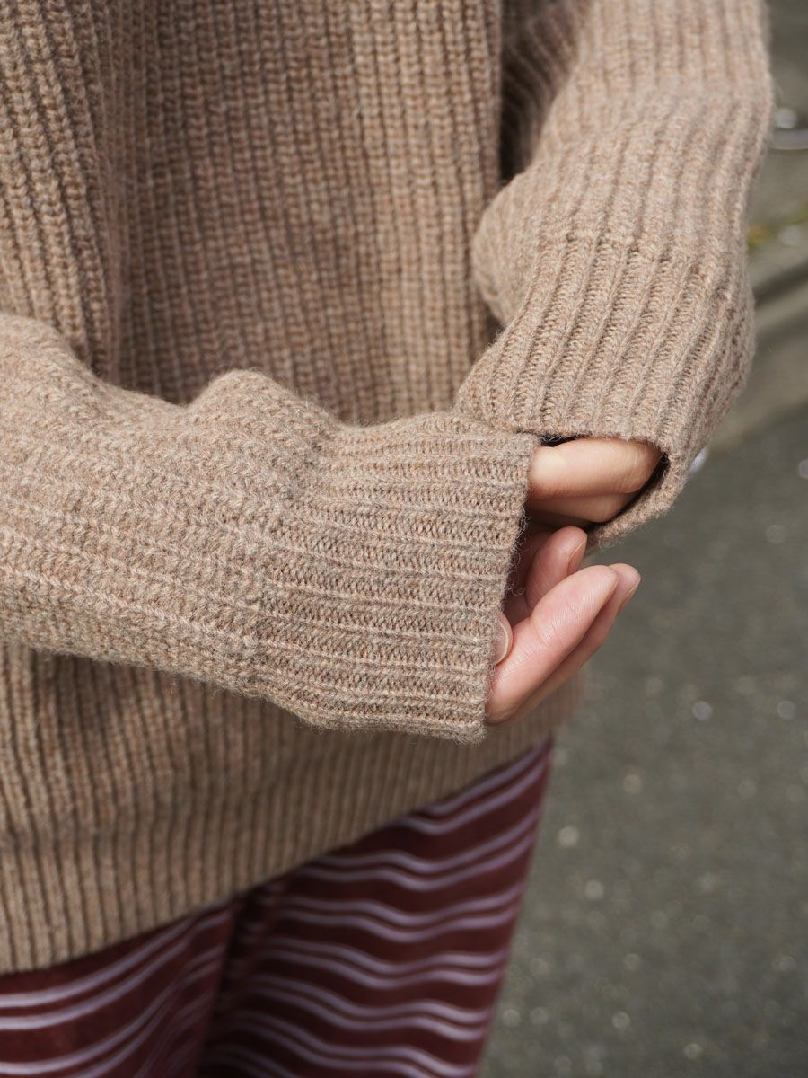 WARREN SCOTT CREWNECK KNIT[L.BROWN] | 1LDK (ワンエルディーケー